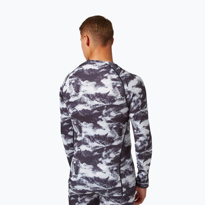 Bluza termoaktywna męska Surfanic Bodyfit Limited Edition Crew Neck white out print 3