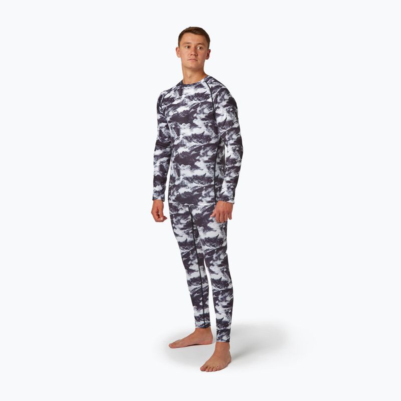 Bluza termoaktywna męska Surfanic Bodyfit Limited Edition Crew Neck white out print 2