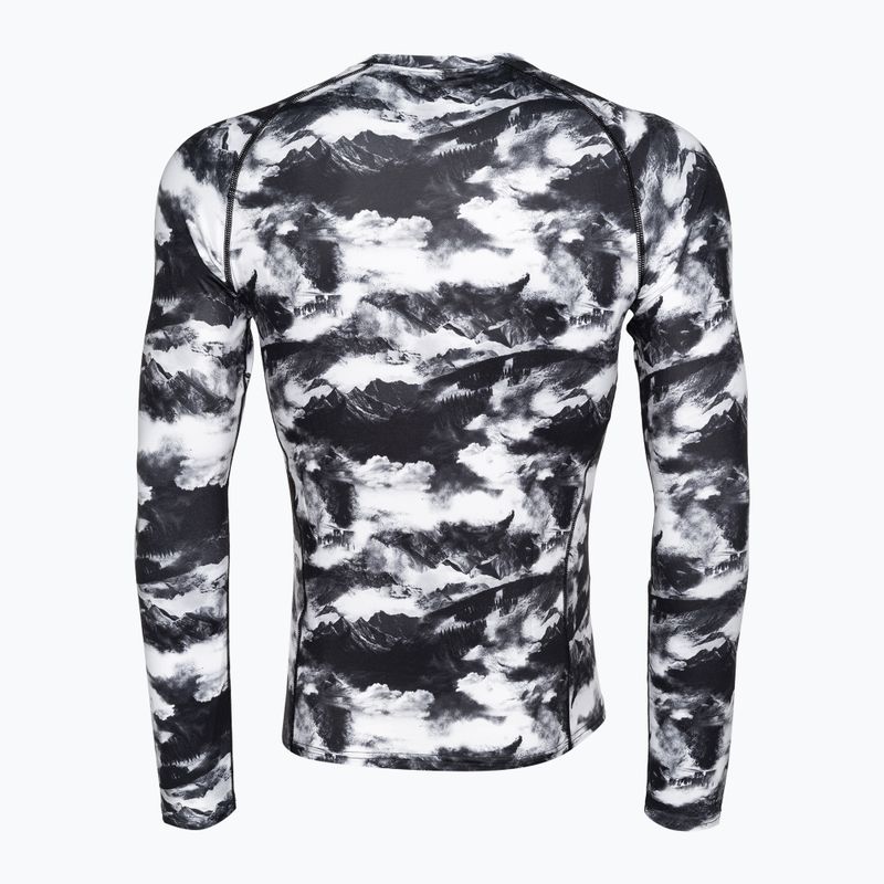 Longsleeve termoaktywny męski Surfanic Bodyfit Limited Edition Crew Neck white out print 5