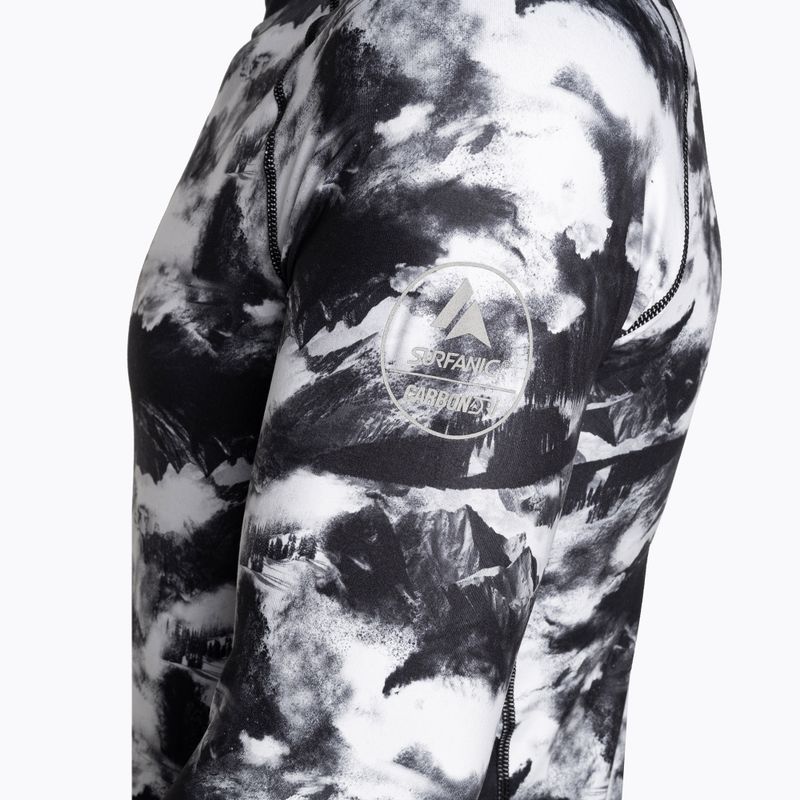 Longsleeve termoaktywny męski Surfanic Bodyfit Limited Edition Crew Neck white out print 6