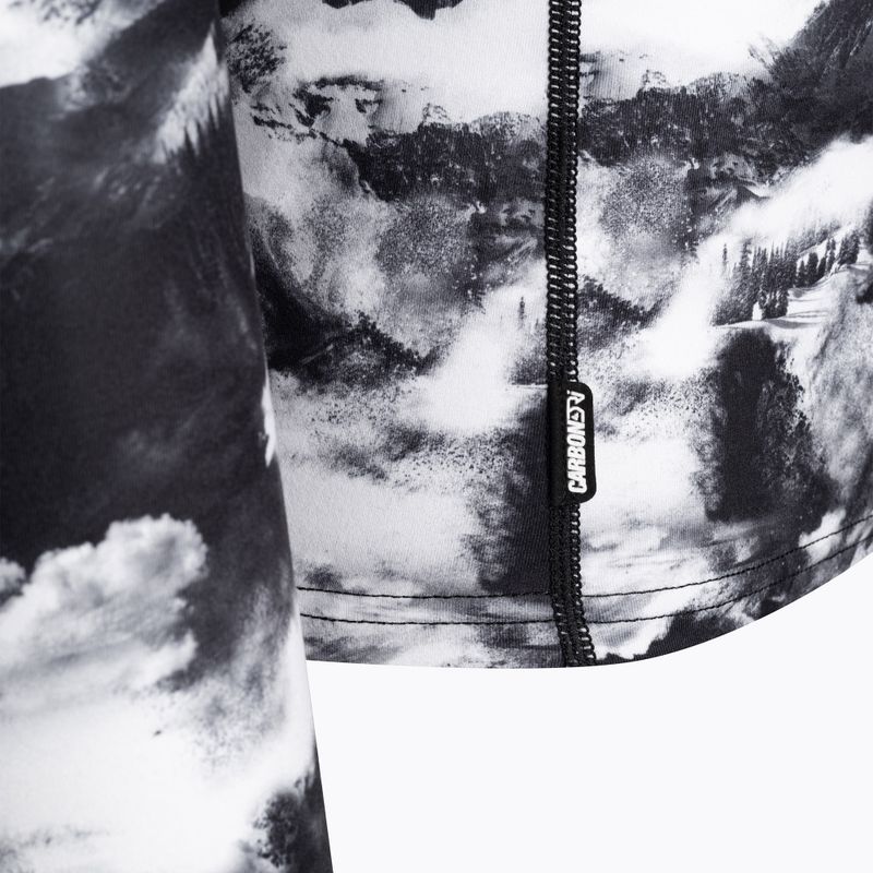 Longsleeve termoaktywny męski Surfanic Bodyfit Limited Edition Crew Neck white out print 7