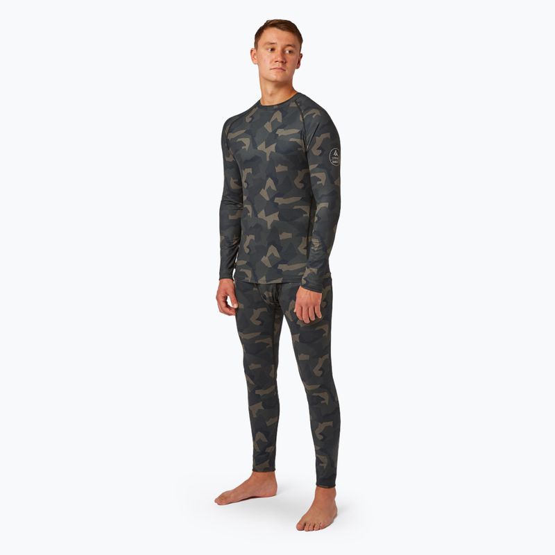 Bluza termoaktywna męska Surfanic Bodyfit Limited Edition Crew Neck forest geo camo 2