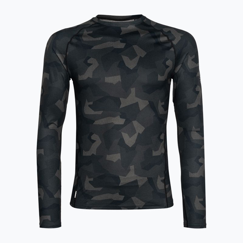 Longsleeve termoaktywny męski Surfanic Bodyfit Limited Edition Crew Neck forest geo camo 4