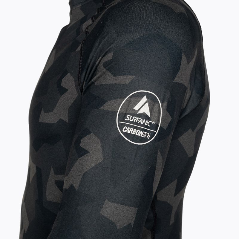 Longsleeve termoaktywny męski Surfanic Bodyfit Limited Edition Crew Neck forest geo camo 6