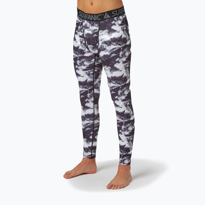 Spodnie termoaktywne męskie Surfanic Bodyfit Limited Edition Long John white out print