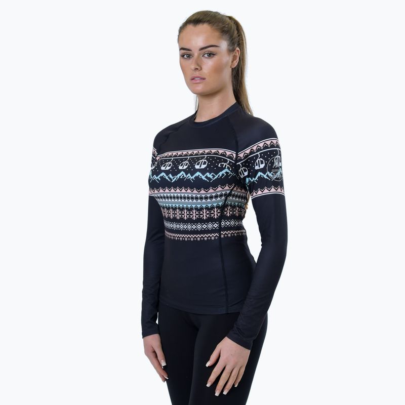 Bluza termoaktywna damska Surfanic Cozy Limited Edition Crew Neck black fairisle