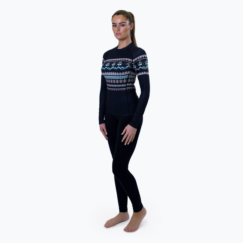 Bluza termoaktywna damska Surfanic Cozy Limited Edition Crew Neck black fairisle 2