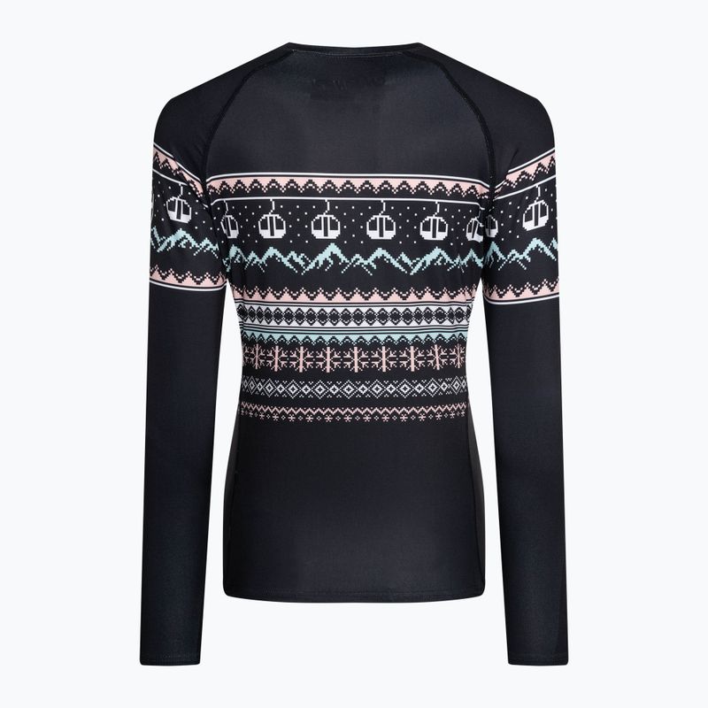 Bluza termoaktywna damska Surfanic Cozy Limited Edition Crew Neck black fairisle 5