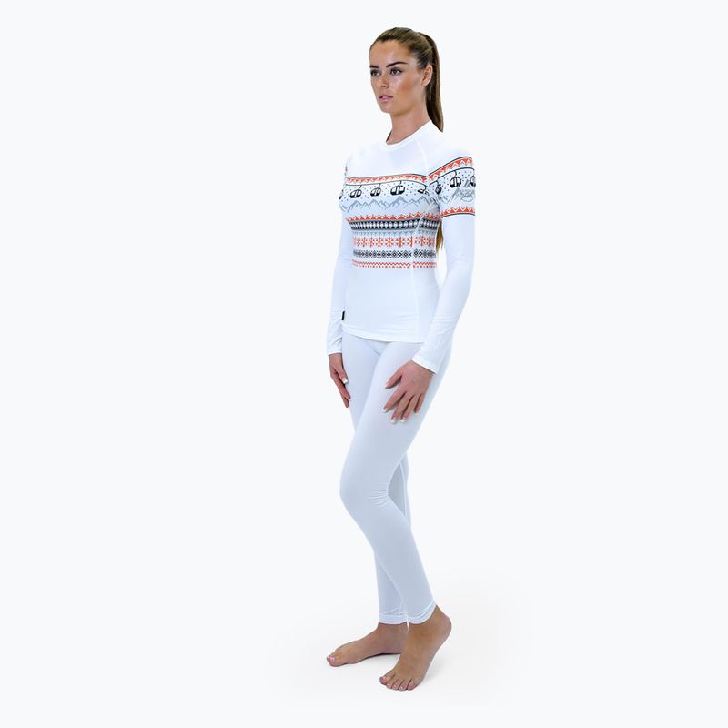Bluza termoaktywna damska Surfanic Cozy Limited Edition Crew Neck white fairisle 2