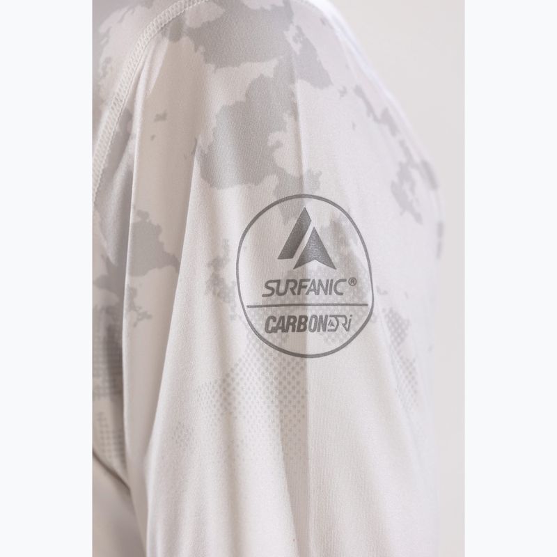 Longsleeve termoaktywny męski Surfanic Bodyfit CarbonDri Limited Edition Zip Neck optic white 7