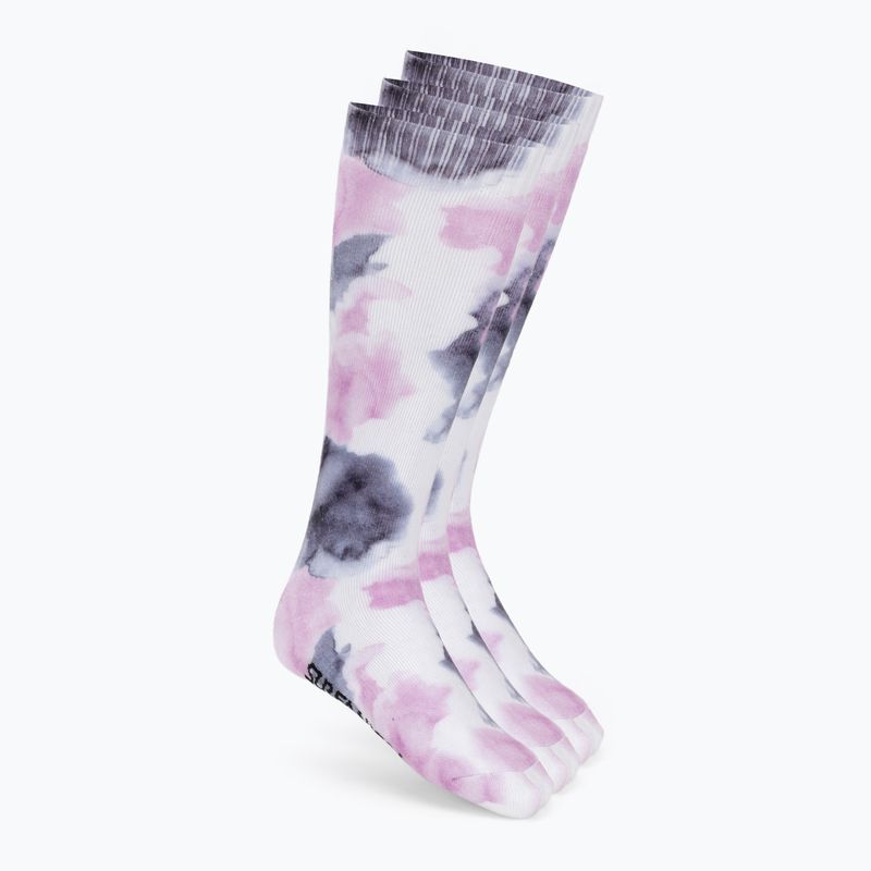 Skarpety narciarskie damskie Surfanic Pro Tech 3Pk Watercolour Sock pink purple