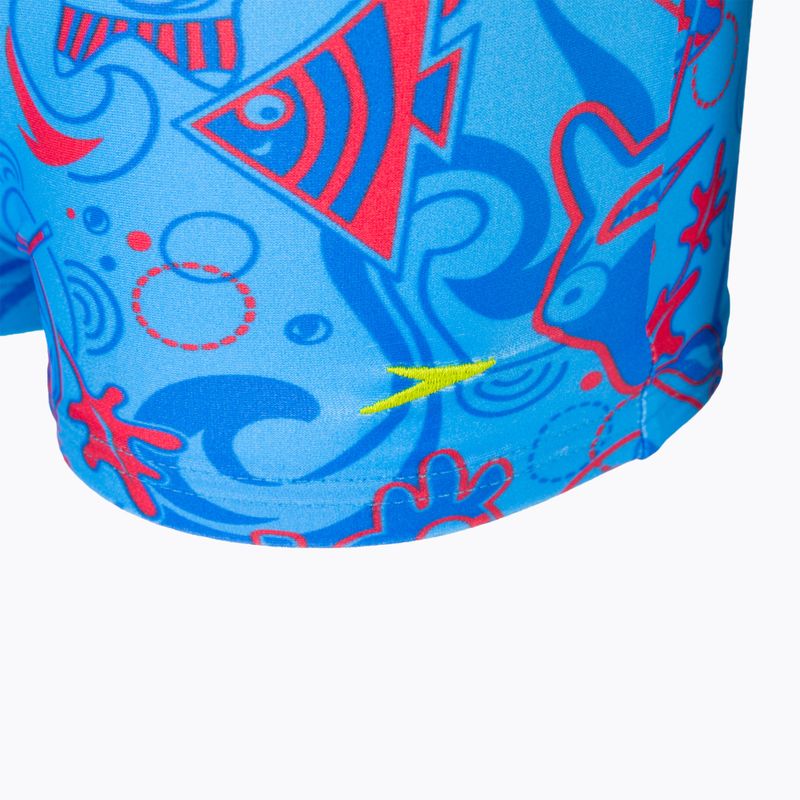 Bokserki pływackie dziecięce Speedo Allover Aquashort blue 3