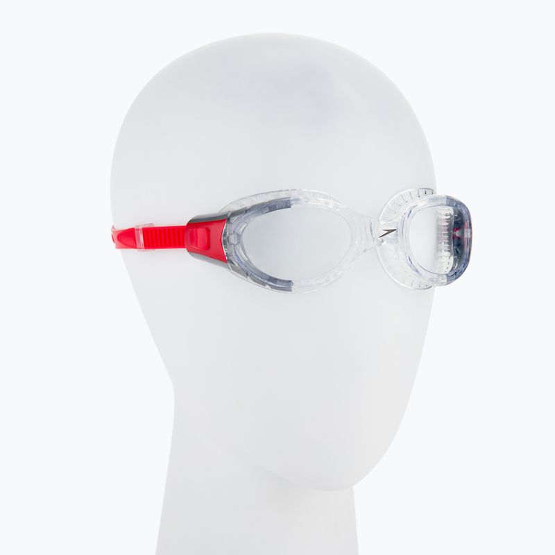 Okulary do pływania Speedo Futura Biofuse Flexiseal lava red/clear 2