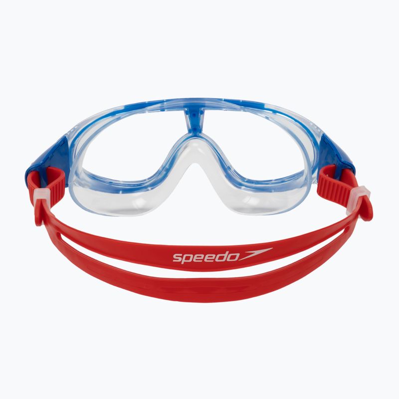 Maska do pływania dziecięca Speedo Biofuse Rift lava red/beautiful blue/clear 5