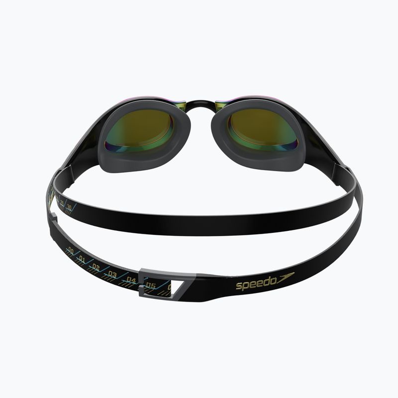Okulary do pływania Speedo Fastskin Pure Focus Mirror black/cool grey/ocean gold 8