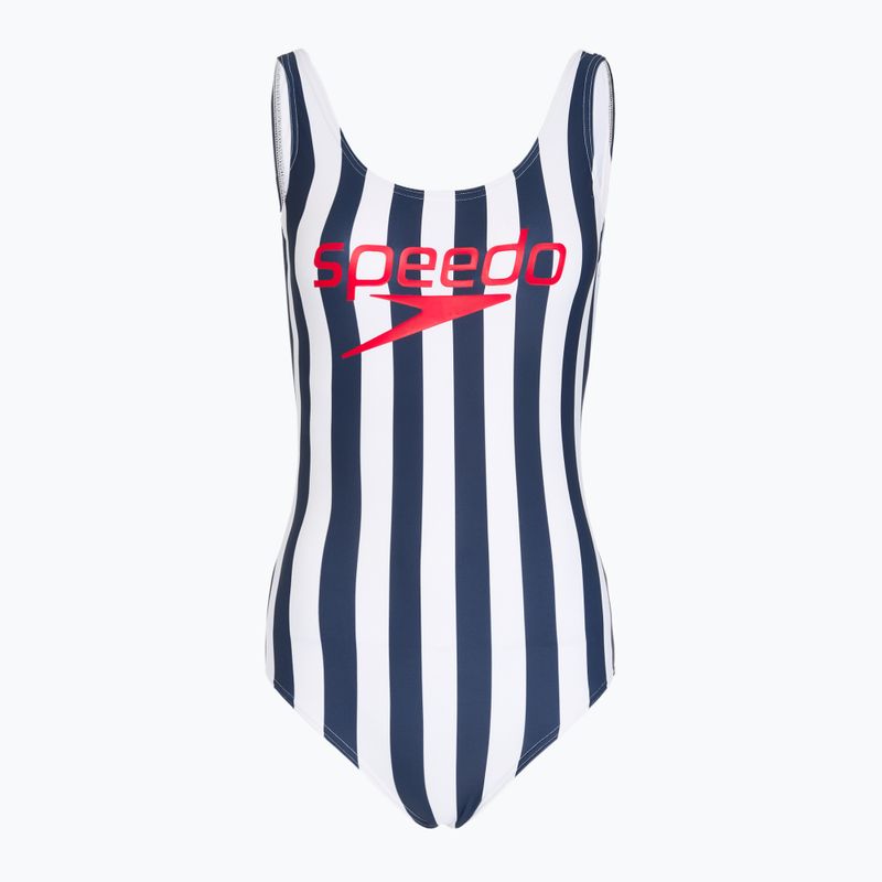 Strój pływacki jednoczęściowy damski Speedo Ice Cream U-Back blue/white