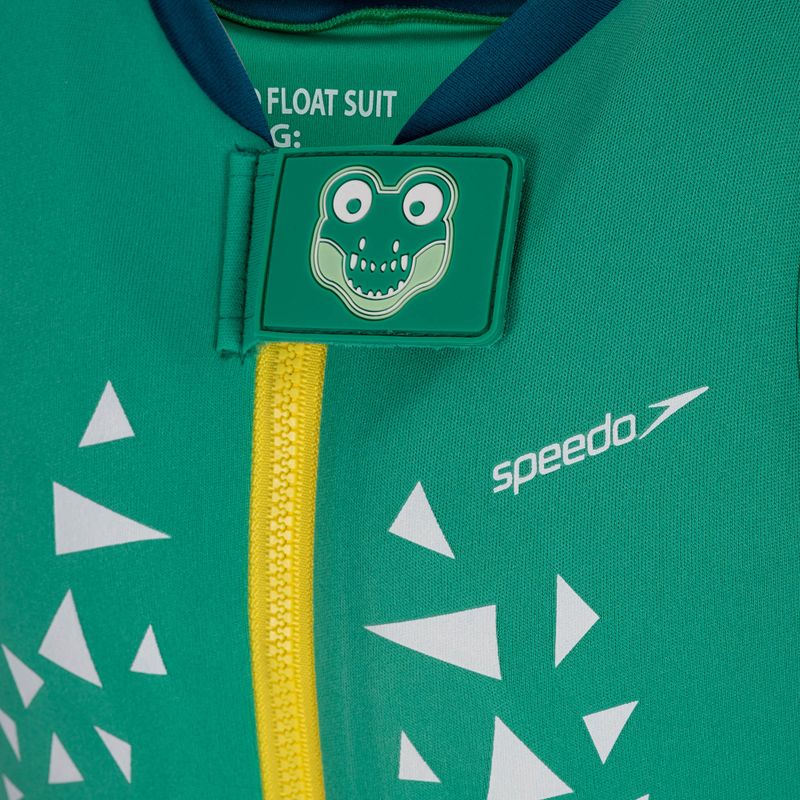 Strój pływacki jednoczęściowy dziecięcy Speedo Croc Printed Float green/blue 3