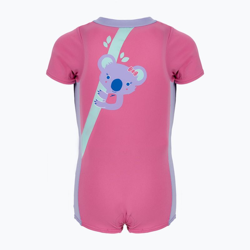 Strój pływacki jednoczęściowy dziecięcy Speedo Printed Float Suit pink/purple 2
