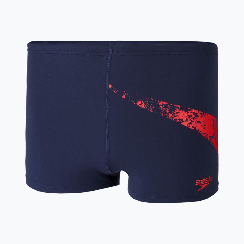 Bokserki pływackie męskie Speedo Boomstar Placement Aquashort navy/red 5