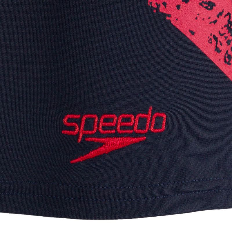 Bokserki pływackie męskie Speedo Boomstar Placement Aquashort navy/red 3