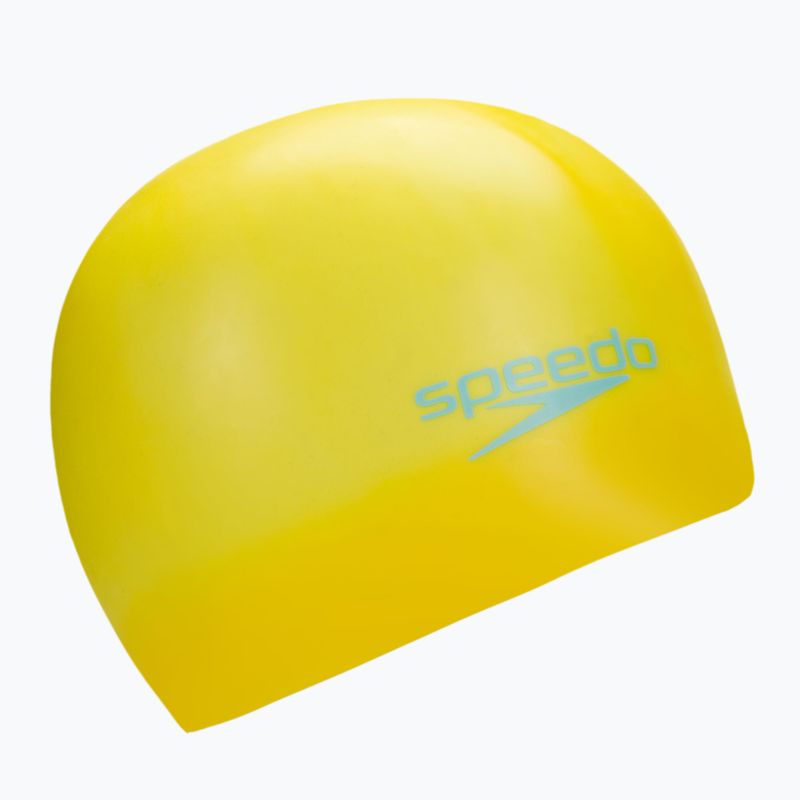 Czepek pływacki dziecięcy Speedo Plain Moulded Silicone empire yellow/chill blue