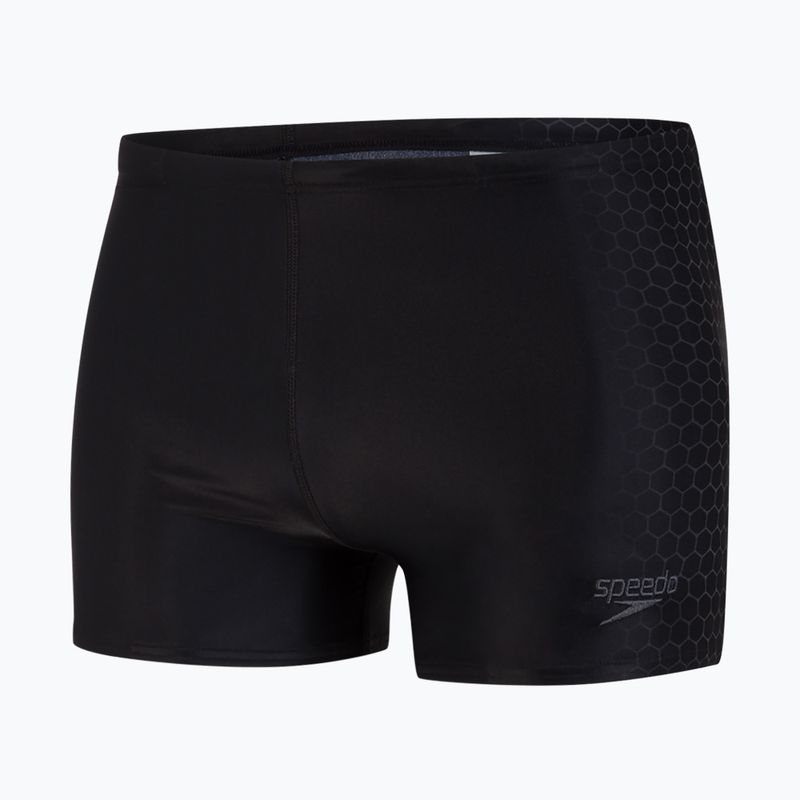 Bokserki pływackie męskie Speedo Placement Aquashort black/grey 4
