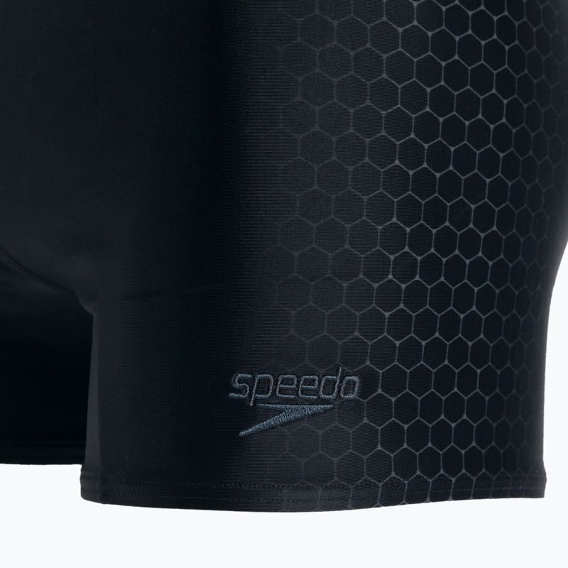 Bokserki pływackie męskie Speedo Placement Aquashort black/grey 3