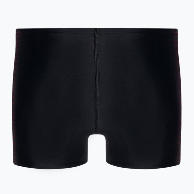 Bokserki pływackie męskie Speedo Placement Aquashort black/red 2
