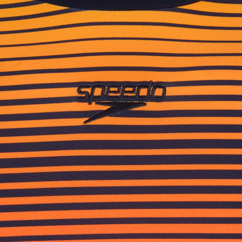 Longsleeve do pływania damski Speedo Placement Wrap Back Top blue/orange 3