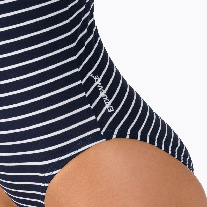 Strój pływacki jednoczęściowy damski Speedo Endurance+ Printed Medalist stripe navy/white 9