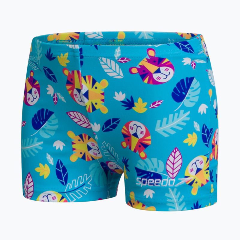 Bokserki pływackie dziecięce Speedo Jungle Terry Digital Allover Aquashort blue/yellow 4