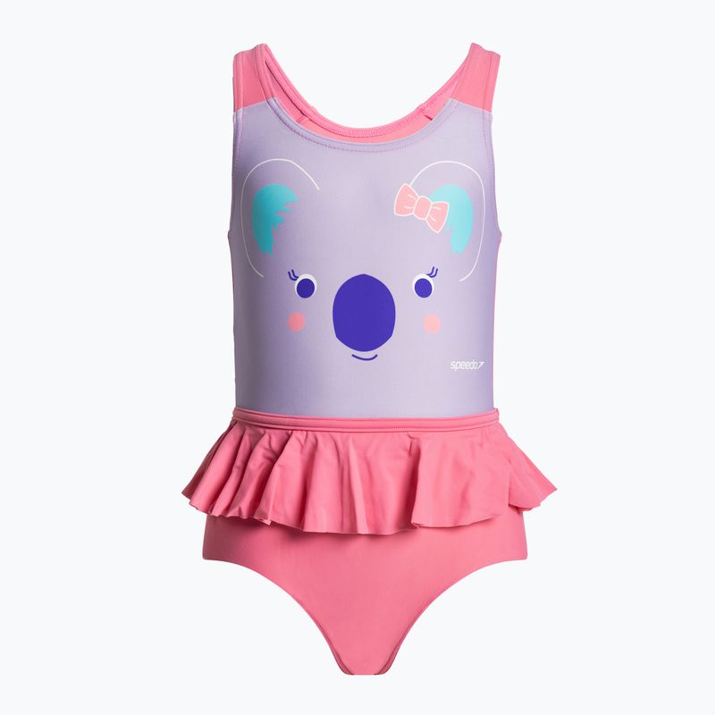 Strój pływacki jednoczęściowy dziecięcy Speedo Frill purple/pink