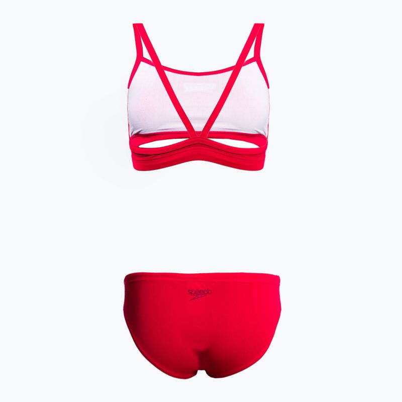 Strój pływacki dwuczęściowy damski Speedo Essential Endurance+ 2pc red 2