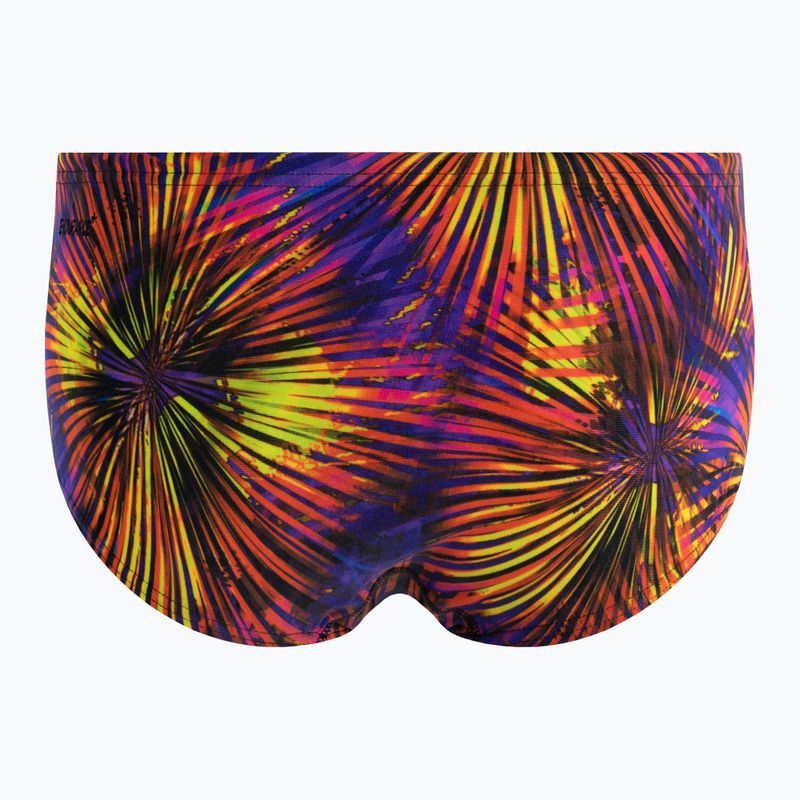 Slipy pływackie męskie Speedo Placement Digital 14 cm Brief black/yellow 2