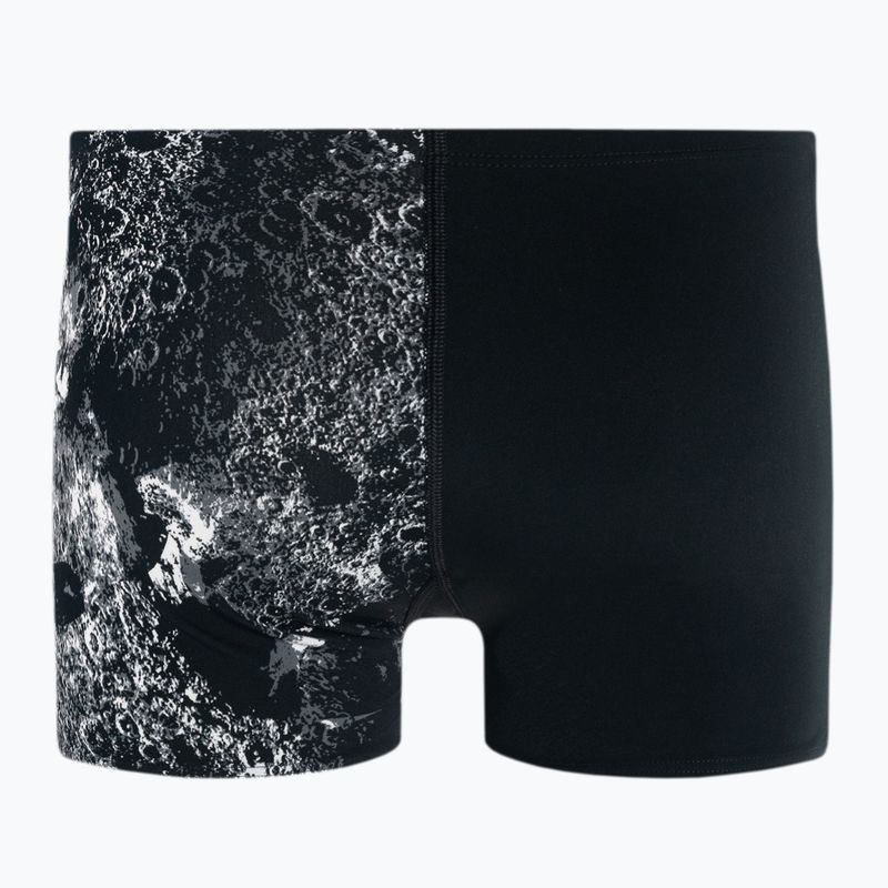 Bokserki pływackie męskie Speedo Allover V-Cut Aquashort black/grey 2