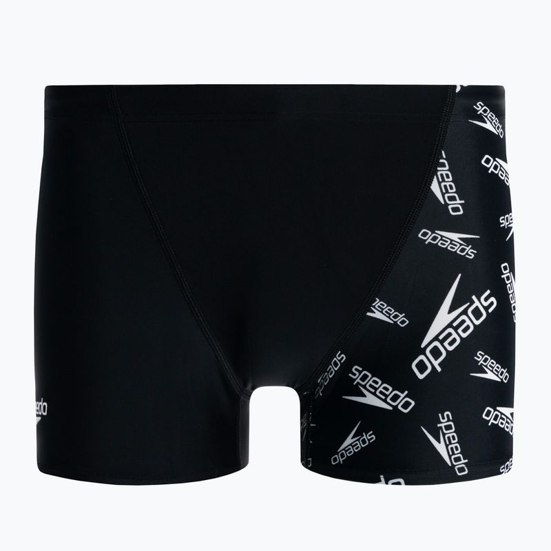 Bokserki pływackie męskie Speedo Allover V-Cut Aquashort black/white