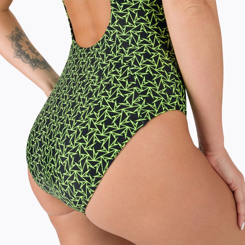 Strój pływacki jednoczęściowy damski Speedo Boomstar Allover Muscleback black/yellow 5