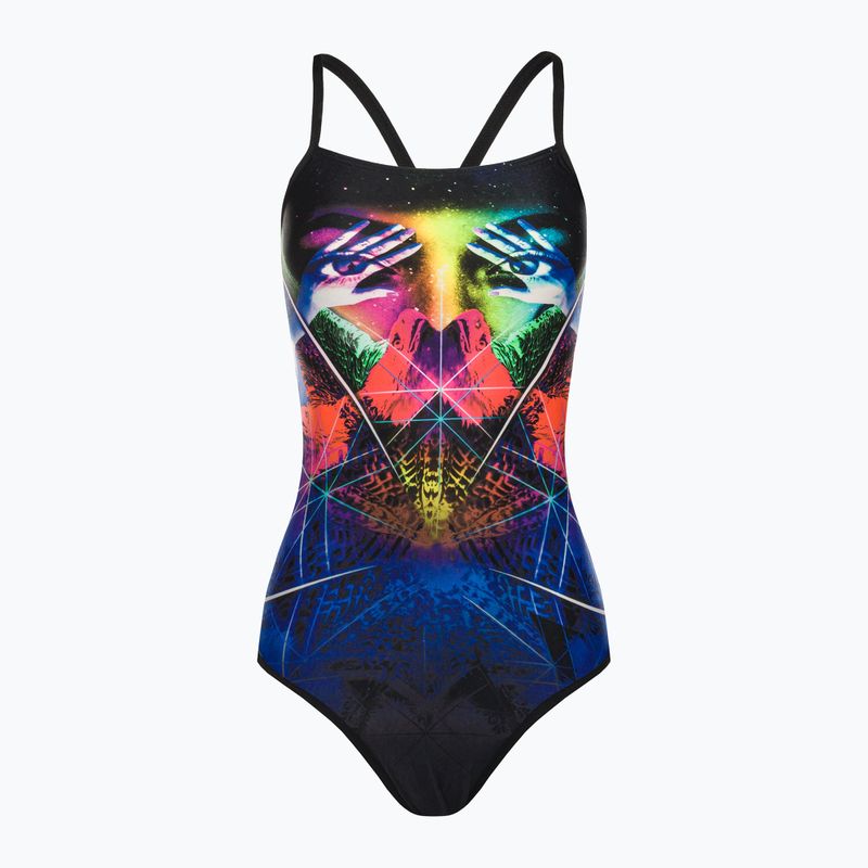Strój pływacki jednoczęściowy damski Speedo Ribbonback black/yellow 7