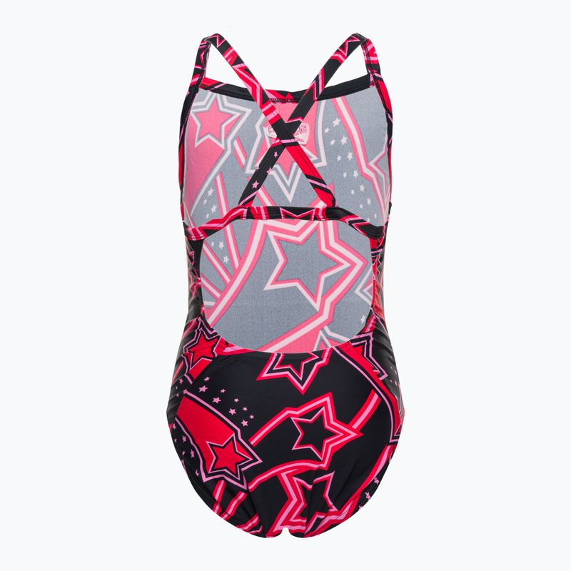 Strój pływacki jednoczęściowy dziecięcy Speedo Allover Xback black/red 2