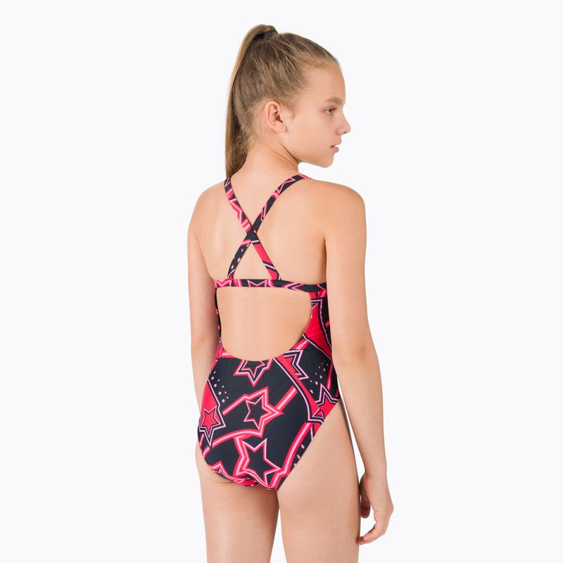 Strój pływacki jednoczęściowy dziecięcy Speedo Allover Xback black/red 6
