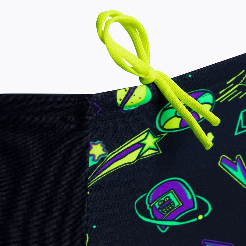 Bokserki pływackie dziecięce Speedo Allover Leg Aquashort navy/green 4
