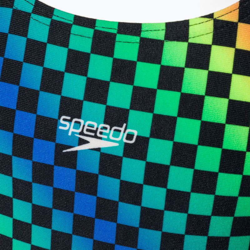 Strój pływacki jednoczęściowy dziecięcy Speedo Digital Allover Leaderback black/yellow 3