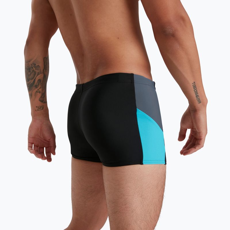 Bokserki pływackie męskie Speedo Dive Aquashort black/hypersonic blue/usa charcoal 6