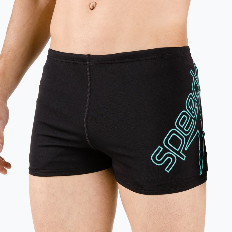 Bokserki pływackie męskie Speedo Boom Logo Placement Aquashort black/blue