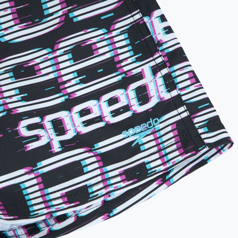 Szorty kąpielowe dziecięce Speedo Printed 13" logo black / white / diva 3