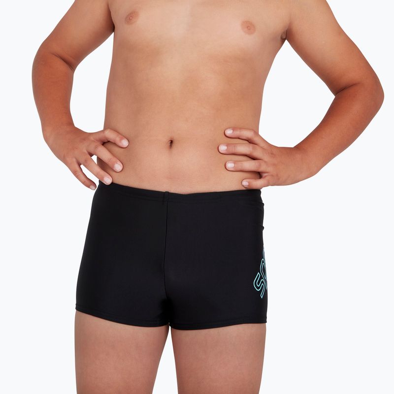 Bokserki pływackie dziecięce Speedo Boom Logo Placement Aquashort black/light adriatic 6