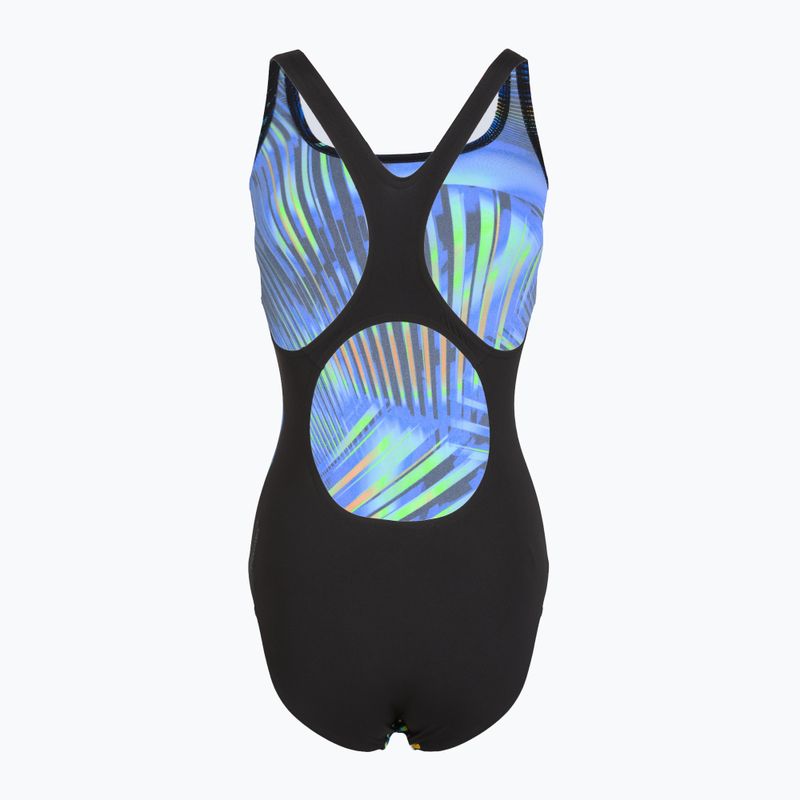 Strój pływacki jednoczęściowy damski Speedo Printed Medalist black/blue 2