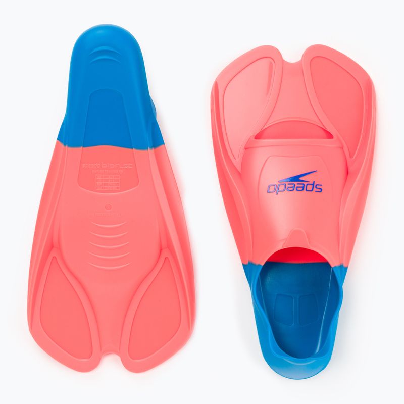 Płetwy do pływania Speedo Training fluro tangerine/pool blue/blue flame 4