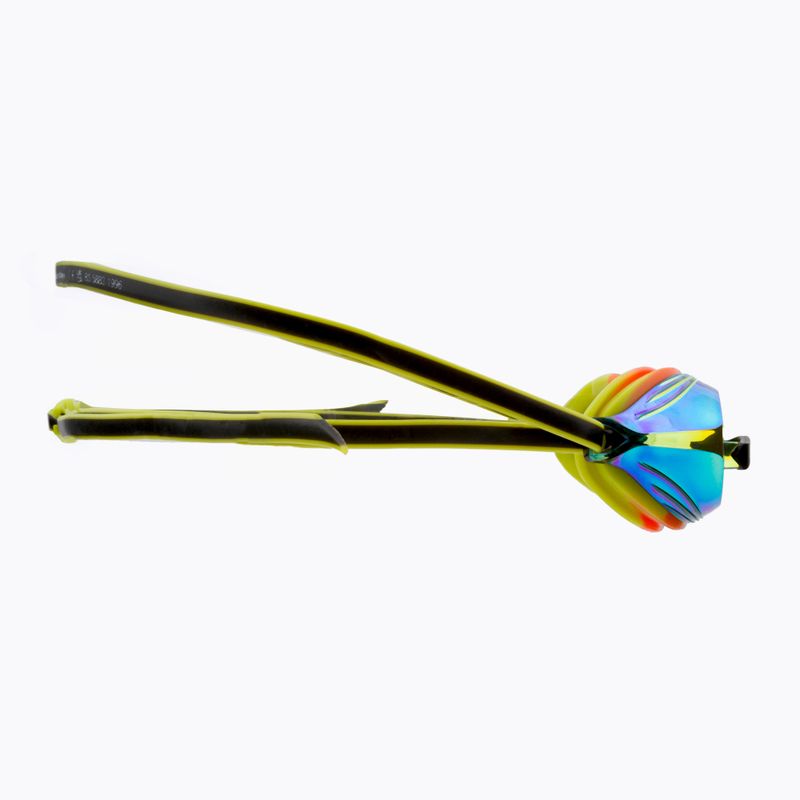 Okulary do pływania dziecięce Speedo Vengeance Mirror black/atomic lime/salso/orange gold 3