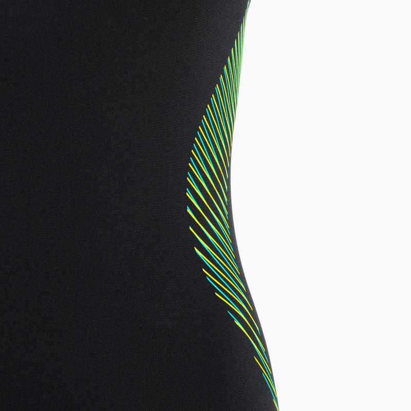 Strój pływacki jednoczęściowy damski Speedo Placement Muscleback black/tile/atomic lime 3